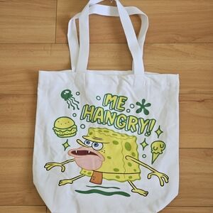 Nickelodeon White and Yellow SpongeBob Tote Bag